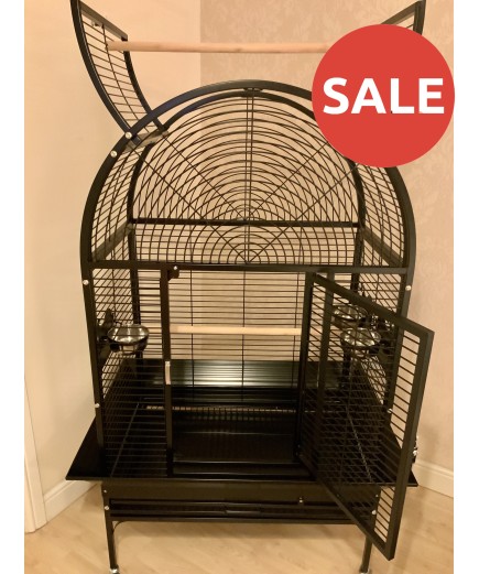 Parrot-Supplies New Jersey Premium Top Opening Parrot Cage - Black